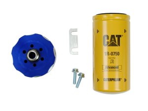 Chevrolet Silverado 2500 Fuel Filter Adapter - Sinister Diesel - Duramax 2 Micron with CNC Billet Aluminum - Blue Anodized - `01-`16